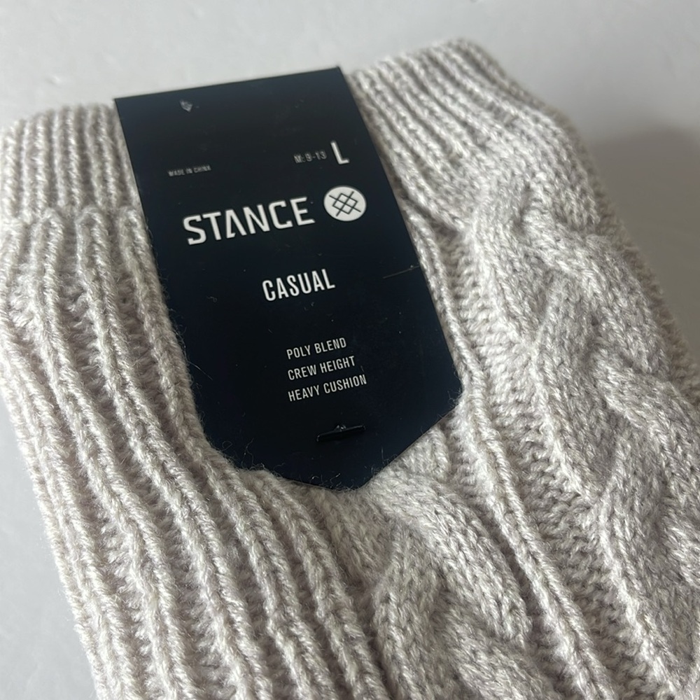 Stance Janelle Slipper Socks Canvas / Tan Large - Picture 2 of 8